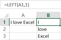 left, right and mid functions